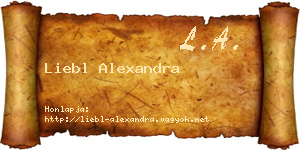 Liebl Alexandra névjegykártya